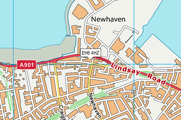 EH6 4HZ map - OS VectorMap District (Ordnance Survey)