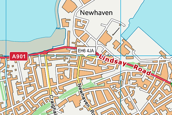 EH6 4JA map - OS VectorMap District (Ordnance Survey)
