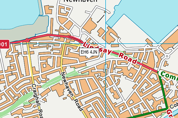 EH6 4JN map - OS VectorMap District (Ordnance Survey)