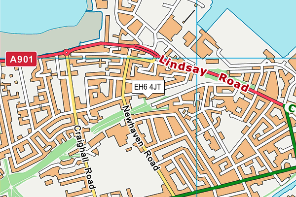 EH6 4JT map - OS VectorMap District (Ordnance Survey)