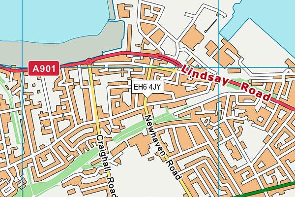 EH6 4JY map - OS VectorMap District (Ordnance Survey)