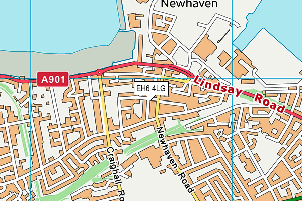 EH6 4LG map - OS VectorMap District (Ordnance Survey)