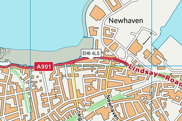 EH6 4LS map - OS VectorMap District (Ordnance Survey)