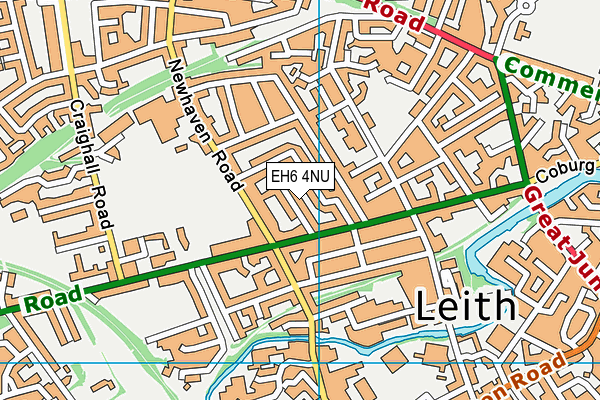 EH6 4NU map - OS VectorMap District (Ordnance Survey)