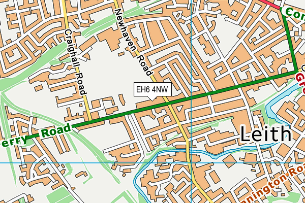 EH6 4NW map - OS VectorMap District (Ordnance Survey)