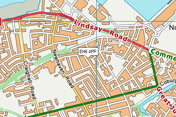 EH6 4PP map - OS VectorMap District (Ordnance Survey)