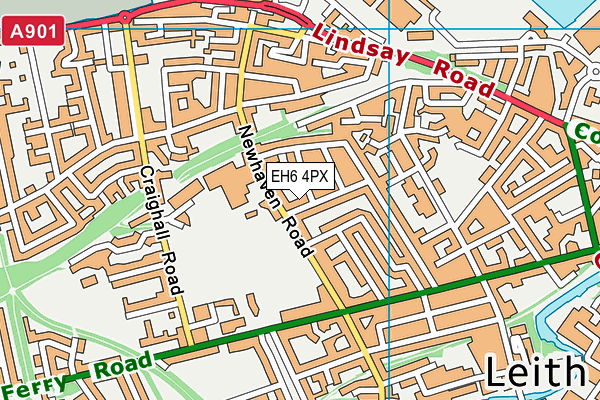 EH6 4PX map - OS VectorMap District (Ordnance Survey)