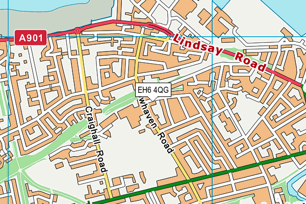 EH6 4QG map - OS VectorMap District (Ordnance Survey)