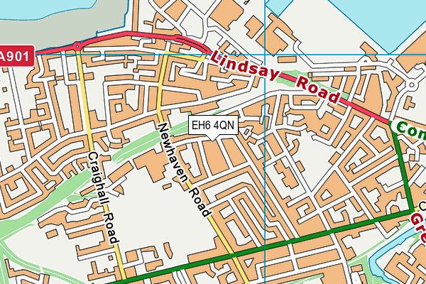 EH6 4QN map - OS VectorMap District (Ordnance Survey)