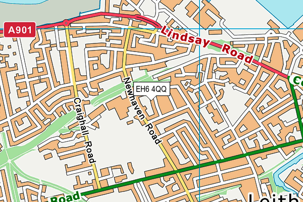 EH6 4QQ map - OS VectorMap District (Ordnance Survey)