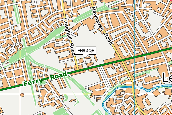 EH6 4QR map - OS VectorMap District (Ordnance Survey)