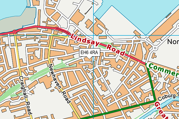 EH6 4RA map - OS VectorMap District (Ordnance Survey)