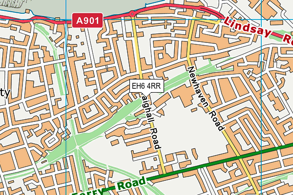 EH6 4RR map - OS VectorMap District (Ordnance Survey)