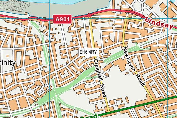 EH6 4RY map - OS VectorMap District (Ordnance Survey)