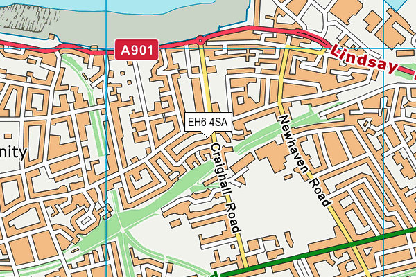 EH6 4SA map - OS VectorMap District (Ordnance Survey)