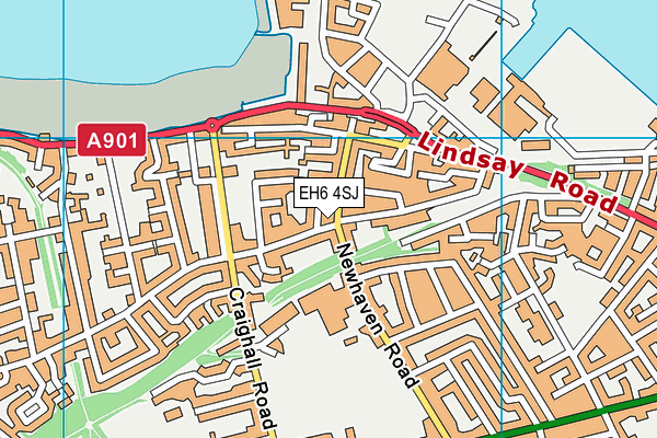 EH6 4SJ map - OS VectorMap District (Ordnance Survey)