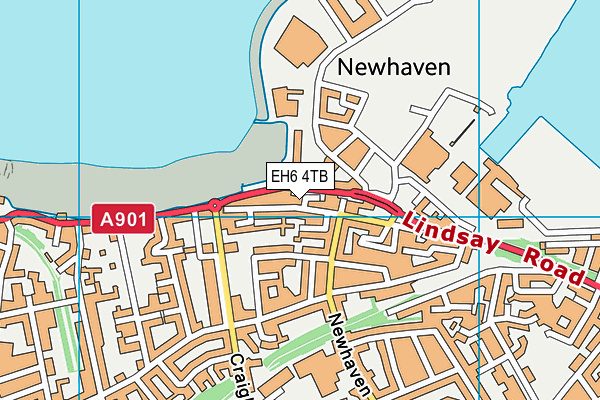 EH6 4TB map - OS VectorMap District (Ordnance Survey)