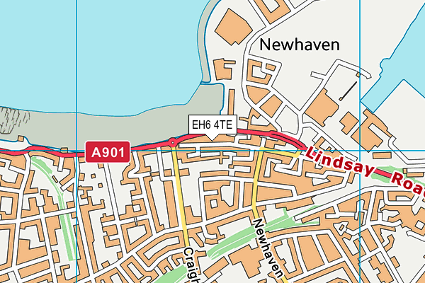 EH6 4TE map - OS VectorMap District (Ordnance Survey)