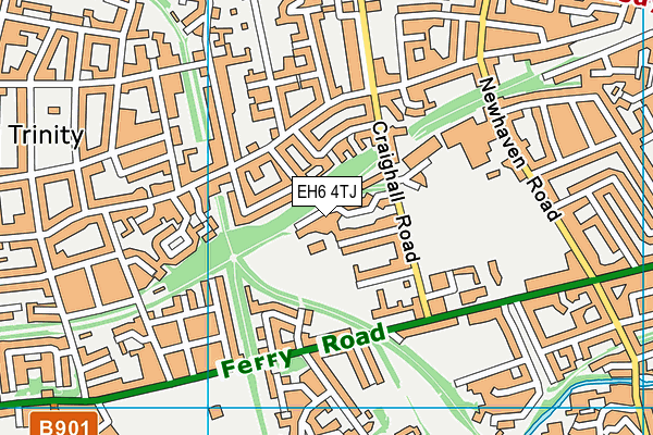 EH6 4TJ map - OS VectorMap District (Ordnance Survey)