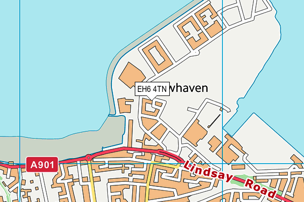 EH6 4TN map - OS VectorMap District (Ordnance Survey)