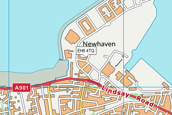 EH6 4TQ map - OS VectorMap District (Ordnance Survey)