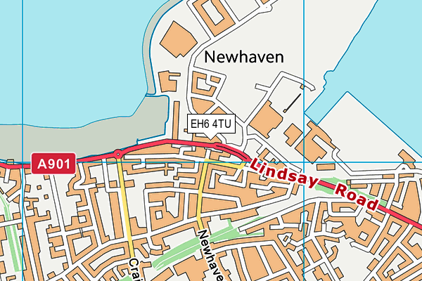 EH6 4TU map - OS VectorMap District (Ordnance Survey)