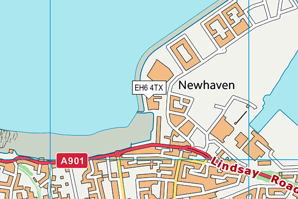 EH6 4TX map - OS VectorMap District (Ordnance Survey)