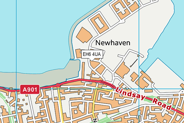 EH6 4UA map - OS VectorMap District (Ordnance Survey)
