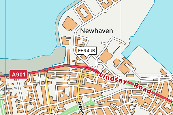 EH6 4UB map - OS VectorMap District (Ordnance Survey)