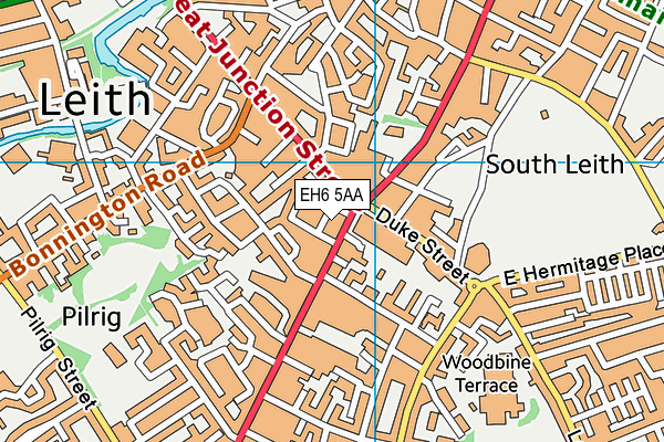 EH6 5AA map - OS VectorMap District (Ordnance Survey)