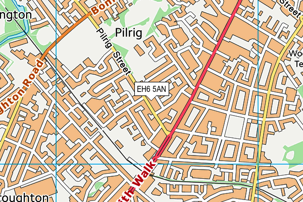 EH6 5AN map - OS VectorMap District (Ordnance Survey)