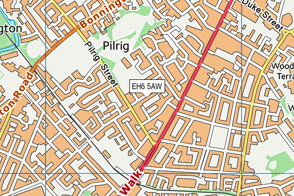 EH6 5AW map - OS VectorMap District (Ordnance Survey)