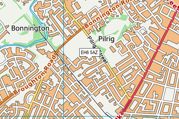 EH6 5AZ map - OS VectorMap District (Ordnance Survey)