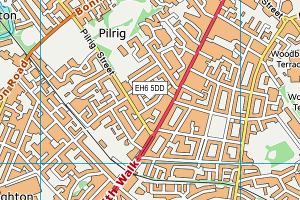 EH6 5DD map - OS VectorMap District (Ordnance Survey)