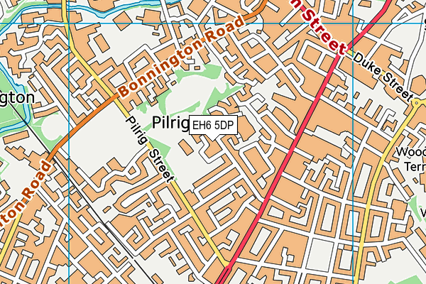 EH6 5DP map - OS VectorMap District (Ordnance Survey)