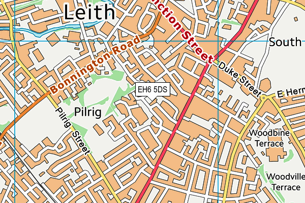 EH6 5DS map - OS VectorMap District (Ordnance Survey)