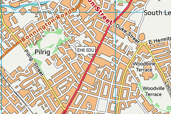 EH6 5DU map - OS VectorMap District (Ordnance Survey)