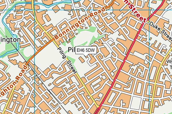 EH6 5DW map - OS VectorMap District (Ordnance Survey)