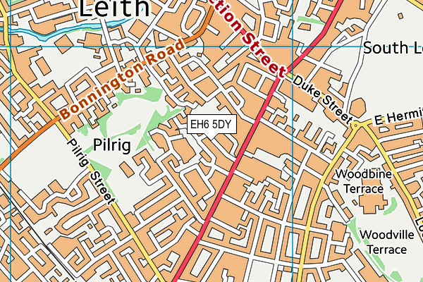 EH6 5DY map - OS VectorMap District (Ordnance Survey)