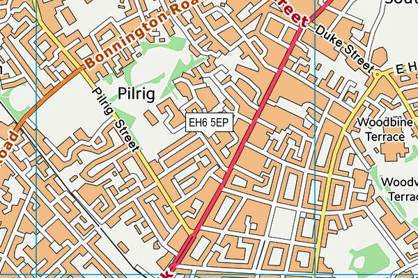 EH6 5EP map - OS VectorMap District (Ordnance Survey)