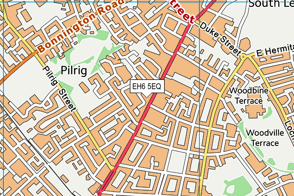 EH6 5EQ map - OS VectorMap District (Ordnance Survey)