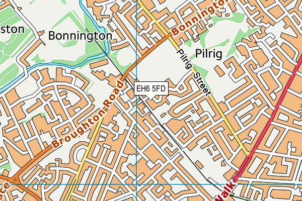 EH6 5FD map - OS VectorMap District (Ordnance Survey)