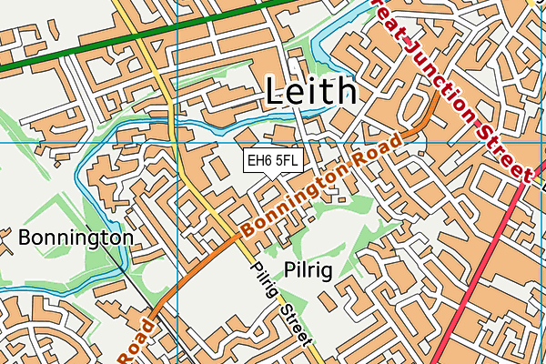 EH6 5FL map - OS VectorMap District (Ordnance Survey)