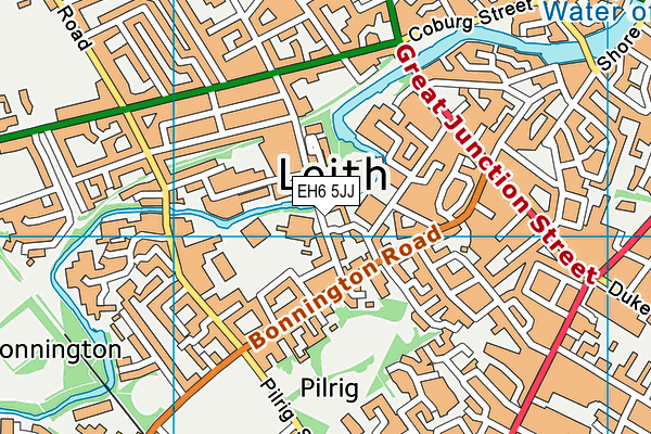 EH6 5JJ map - OS VectorMap District (Ordnance Survey)