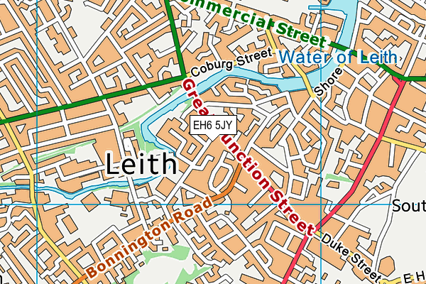 EH6 5JY map - OS VectorMap District (Ordnance Survey)