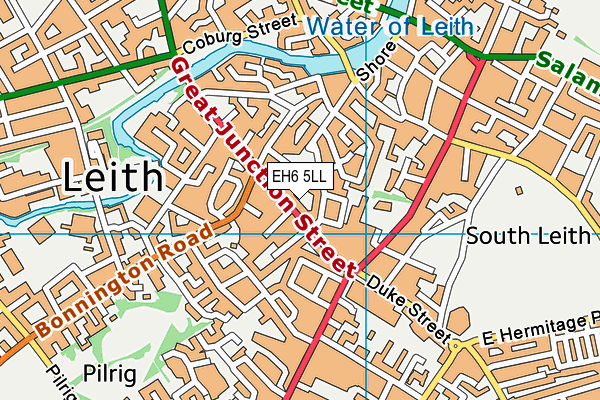 EH6 5LL map - OS VectorMap District (Ordnance Survey)