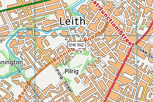 EH6 5NZ map - OS VectorMap District (Ordnance Survey)