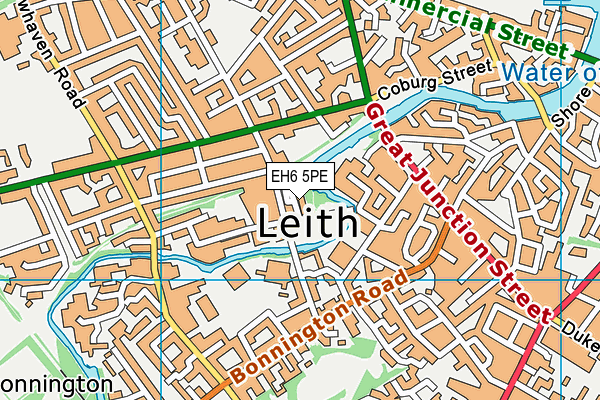 EH6 5PE map - OS VectorMap District (Ordnance Survey)