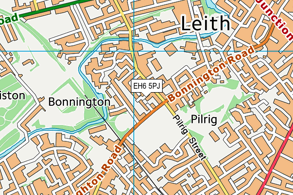 EH6 5PJ map - OS VectorMap District (Ordnance Survey)