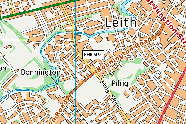 EH6 5PX map - OS VectorMap District (Ordnance Survey)